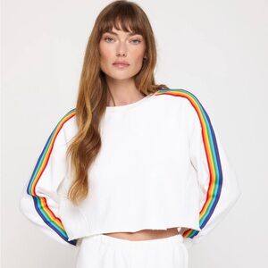 NWT Spiritual Gangster Rainbow Cropped Pullover